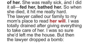 I Took Care of My Sick Mother Until Her Last Breath, but in the End Her Will Left Me With Nothing — Story of the Day