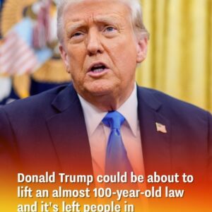 Donald Trump could be about to lift an almost 100-year-old law and it’s left people in complete shock