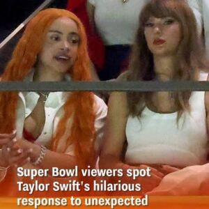 At the Super Bowl, fans caught Taylor Swift bursting into laughter when an unexpected crowd moment unfolded.