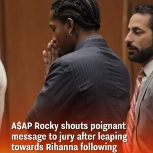 A$AP Rocky shouts poignant message to jury after leaping towards Rihanna following verdict during trial