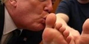 AI video of Trump kissing Musk’s feet plays inside HUD building