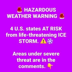 4 US States Under Threat from Hazardous Ice Storm – Warning Details