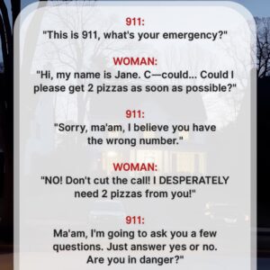 ‘I Need 2 Pizzas’ 911 Gets Call from Scared Woman, Operator Realizes She’s in Trouble