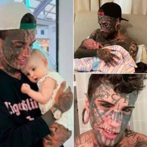 Dad removes full-body tattoos for sake of his young daughter…