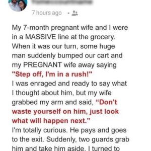2/A Rude Guy Purposely Bumps into a Pregnant Woman in Line – She Destroys Him in the Moment