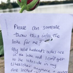 I was devastated by what I discovered in a note on a rose.