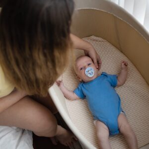 Lonely Mom Checks Baby in the Morning and Is