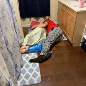 SHE WAS TOO SICK TO SLEEP ALONE, SO I LAID ON THE BATHROOM FLOOR WITH HER