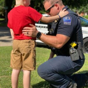 He posed a question to the officer that no child should ever have to ask
