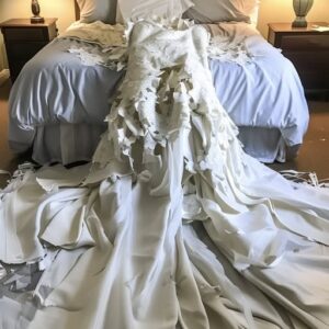 Found My Daughter’s Wedding Dress Cut to Pieces with My Stepdaughter Standing over