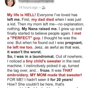 20 Years After My Mom Vanished, I Found My Childhood Sweater with Her Embroidery in a Laundromat — Story of the Day