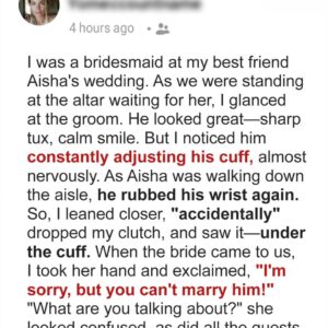 I Noticed the Groom Kept Rubbing His